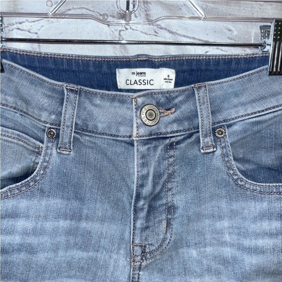 Maurice’s M Jeans Womens Sz 0 Short Blue Light Wash Mid Rise Slim Boot Cut Jeans - Picture 2 of 3